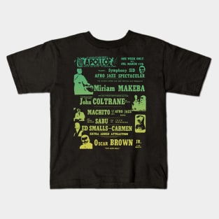 Miriam Makeba, John Coltrane, Oscar Brown live poster Kids T-Shirt